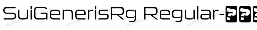 SuiGenerisRg Regular字体转换